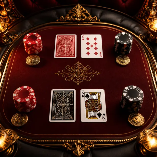 Royal Andar Bahar card table artwork